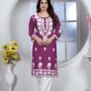 Chikankari Kurti and Pant Set - Image 6